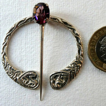 Load image into Gallery viewer, 1960s Penannular Brooch by Cook, Holland &amp; Co. with Inset Amethyst. Traditional Design
