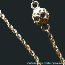 Load image into Gallery viewer, 14 CARAT GOLD. Long Fancy Guard or MUFF CHAIN with Gold Ball Inclusions. Weight 11 grams - Gold Chain
