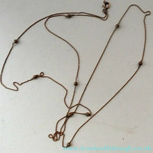 Load image into Gallery viewer, Long Fancy Guard or Muff Chain with Gold Ball Inclusions. 14 Carat Gold. Weight 11 grams

