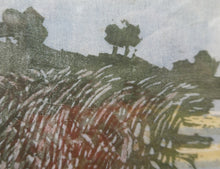 Load image into Gallery viewer, 1920s German Woodcut. Poplar Trees on a Riverbank by L.E.M. GERHARDT. Signed in Pencil
