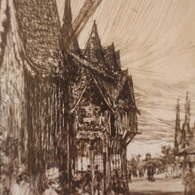 Load image into Gallery viewer, SCOTTISH ART. Sir Muirhead Bone (1876 - 1953). Glasgow International Exhibition 1901. Evening in Little Russia. Signed in the plate
