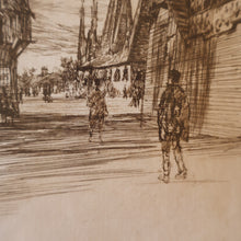 Load image into Gallery viewer, SCOTTISH ART. Sir Muirhead Bone (1876 - 1953). Glasgow International Exhibition 1901. Evening in Little Russia. Signed in the plate
