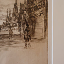 Load image into Gallery viewer, SCOTTISH ART. Sir Muirhead Bone (1876 - 1953). Glasgow International Exhibition 1901. Evening in Little Russia. Signed in the plate
