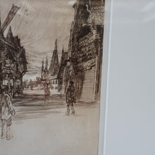 Load image into Gallery viewer, SCOTTISH ART. Sir Muirhead Bone (1876 - 1953). Glasgow International Exhibition 1901. Evening in Little Russia. Signed in the plate
