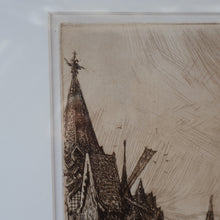 Load image into Gallery viewer, SCOTTISH ART. Sir Muirhead Bone (1876 - 1953). Glasgow International Exhibition 1901. Evening in Little Russia. Signed in the plate
