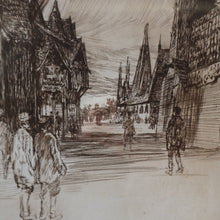 Load image into Gallery viewer, SCOTTISH ART. Sir Muirhead Bone (1876 - 1953). Glasgow International Exhibition 1901. Evening in Little Russia. Signed in the plate
