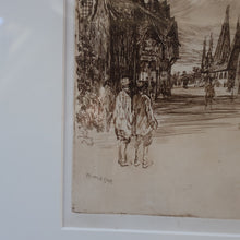 Load image into Gallery viewer, SCOTTISH ART. Sir Muirhead Bone (1876 - 1953). Glasgow International Exhibition 1901. Evening in Little Russia. Signed in the plate
