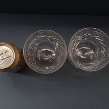 Load image into Gallery viewer, Pair of STUART CRYSTAL IMPERIAL Pattern Large Wine Glasses or Water Goblets. Height: 4 3/4 inches
