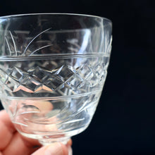 Load image into Gallery viewer, Pair of STUART CRYSTAL IMPERIAL Pattern Large Wine Glasses or Water Goblets. Height: 4 3/4 inches
