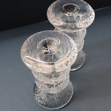 Load image into Gallery viewer, PAIR of Vintage Iittala FESTIVO Two Ring Candlesticks. Designed by Timo Sarpaneva - with etched TS initials on the base
