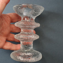 Load image into Gallery viewer, PAIR of Vintage Iittala FESTIVO Two Ring Candlesticks. Designed by Timo Sarpaneva - with etched TS initials on the base
