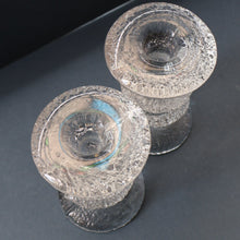 Load image into Gallery viewer, PAIR of Vintage Iittala FESTIVO Two Ring Candlesticks. Designed by Timo Sarpaneva - with etched TS initials on the base
