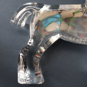 A/ 1970s KOSTA BODA Large Glass horse Designed by Bertil Vallien. 8 1/4 inches