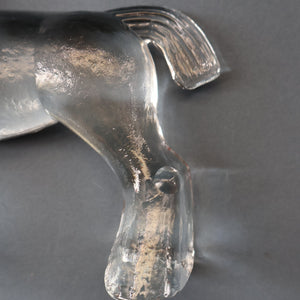 A/ 1970s KOSTA BODA Large Glass horse Designed by Bertil Vallien. 8 1/4 inches