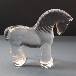 1970s KOSTA BODA Small Glass horse Designed by Bertil Vallien