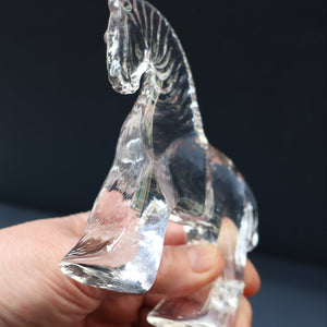 1970s KOSTA BODA Small Glass horse Designed by Bertil Vallien