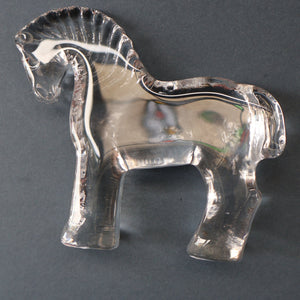 1970s KOSTA BODA Small Glass horse Designed by Bertil Vallien