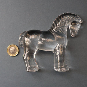 1970s KOSTA BODA Small Glass horse Designed by Bertil Vallien