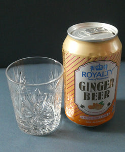 Vintage Edinburgh Crystal Small WHISKY Tumblers. STAR OF EDINBURGH Pattern. Set of Six; 3 inches