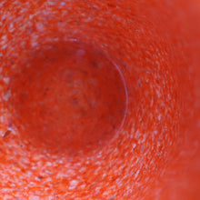 Load image into Gallery viewer, SCOTTISH GLASS. Vintage 1960s SMALL Orange Strathearn Bulbous Shape Vase with Leaping Salmon Mark
