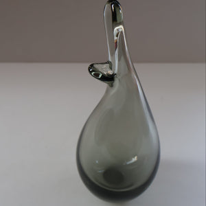 Classic Vintage 1950s DANISH Holmegaard Art Glass BEAK VASE by Per Lutken. 10 inches