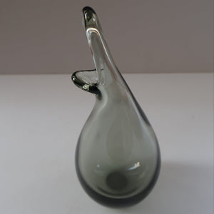Classic Vintage 1950s DANISH Holmegaard Art Glass BEAK VASE by Per Lutken. 10 inches