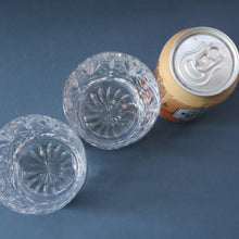 Load image into Gallery viewer, PAIR of Edinburgh Crystal Large Old Fashioned Whisky Tumblers. LOMOND PATTERN 3 1/4 inches
