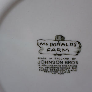 1950s OLD MACDONALD'S FARM Three Side Plates. Johnson Brothers Rare Design