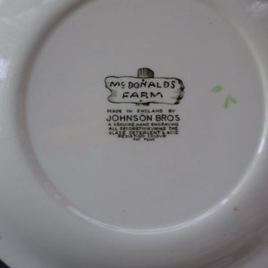 1950s OLD MACDONALD'S FARM Three Side Plates. Johnson Brothers Rare Design