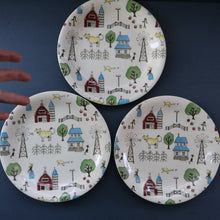 Load image into Gallery viewer, 1950s OLD MACDONALD&#39;S FARM Three Side Plates. Johnson Brothers Rare Design
