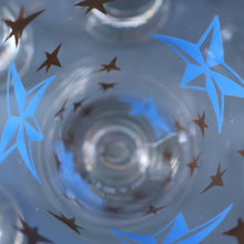 Load image into Gallery viewer, 1950s. Set of SIX Matching Tall Schooners or Beer Glasses with Coloured Star Pattern
