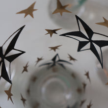 Load image into Gallery viewer, 1950s. Set of SIX Matching Tall Schooners or Beer Glasses with Coloured Star Pattern
