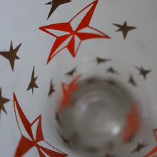 Load image into Gallery viewer, 1950s. Set of SIX Matching Tall Schooners or Beer Glasses with Coloured Star Pattern

