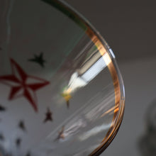 Load image into Gallery viewer, 1950s. Set of SIX Matching Tall Schooners or Beer Glasses with Coloured Star Pattern
