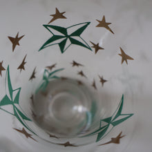 Load image into Gallery viewer, 1950s. Set of SIX Matching Tall Schooners or Beer Glasses with Coloured Star Pattern
