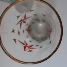 Load image into Gallery viewer, 1950s. Set of SIX Matching Tall Schooners or Beer Glasses with Coloured Star Pattern
