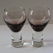 Load image into Gallery viewer, FOUR Caithness CANISBAY LARGE Peat Coloured Wine Glasses. Space Age Shape. 5 1/4 inches in height
