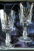 Load image into Gallery viewer, Boxed Set of Four Richmond Pattern Red Wine Stuart Crystal Glasses 6 1/2 inches
