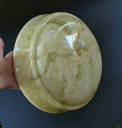 1930s 1940s Glass Flycatcher Goldfish Bowl Hanging Light Shade