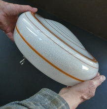 Load image into Gallery viewer, 1950s Glass Flycatcher Goldfish Bowl Hanging Light Shade Decorated with Rings
