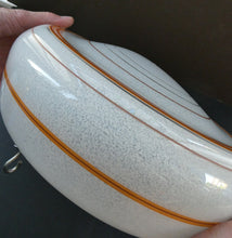 Load image into Gallery viewer, 1950s Glass Flycatcher Goldfish Bowl Hanging Light Shade Decorated with Rings
