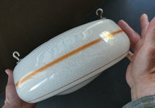 Load image into Gallery viewer, 1950s Glass Flycatcher Goldfish Bowl Hanging Light Shade Decorated with Rings
