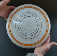 Load image into Gallery viewer, 1950s Glass Flycatcher Goldfish Bowl Hanging Light Shade Decorated with Rings

