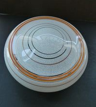 Load image into Gallery viewer, 1950s Glass Flycatcher Goldfish Bowl Hanging Light Shade Decorated with Rings

