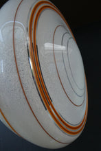 Load image into Gallery viewer, 1950s Glass Flycatcher Goldfish Bowl Hanging Light Shade Decorated with Rings
