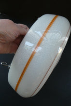 Load image into Gallery viewer, 1950s Glass Flycatcher Goldfish Bowl Hanging Light Shade Decorated with Rings
