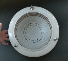 Load image into Gallery viewer, 1950s Glass Flycatcher Goldfish Bowl Hanging Light Shade Decorated with Rings
