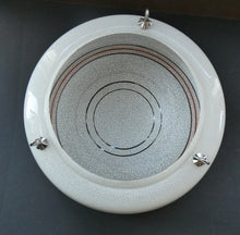 Load image into Gallery viewer, 1950s Glass Flycatcher Goldfish Bowl Hanging Light Shade Decorated with Rings
