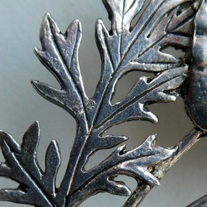 COSTUME JEWELLERY. Vintage WELSH 1998 Silver Plate on Pewter MASJ Poppy Brooch