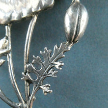 Load image into Gallery viewer, COSTUME JEWELLERY. Vintage WELSH 1998 Silver Plate on Pewter MASJ Poppy Brooch

